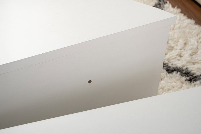 Nordure Mesa de Centro Orion - Blanca, Mesa Grande 90x30x60 cm, Mesa Pequeña 85x35x30 cm